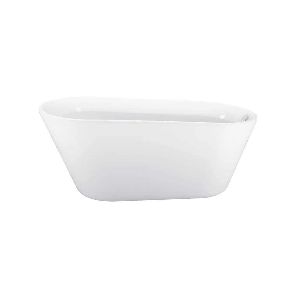 Boosicavelly 65 in. x 30 in. Acrylic Surface Freestanding Soaking Bathtub in Glossy White (1)