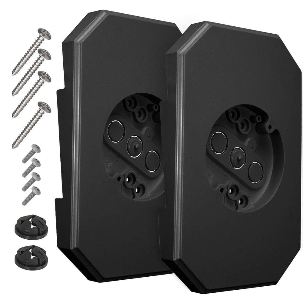 Unbranded 1/2 in. Lap Siding Mounting Block w Electrical Box Heavy-Duty Nylon Textured Paintable Surface Screws Connectors(2-Pack) (1)