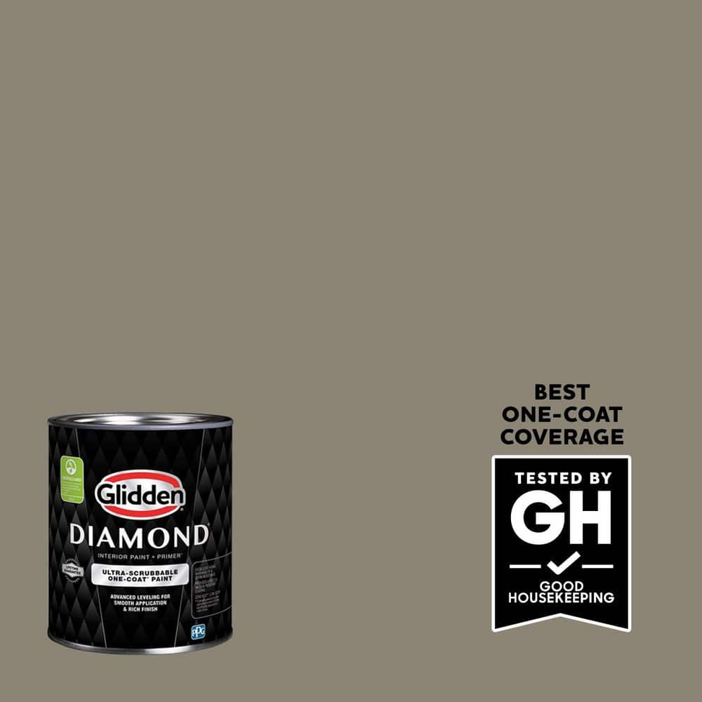Glidden Diamond 1-qt. PPG1025-5 Dark Ash Eggshell Interior Paint with Primer