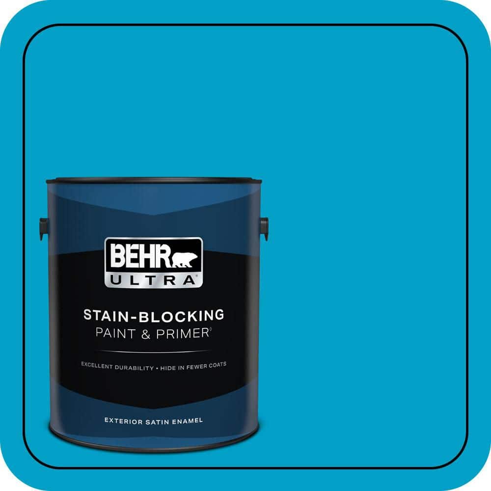 BEHR ULTRA 1 gal. #P490-5 Yucatan Satin Enamel Exterior Paint & Primer