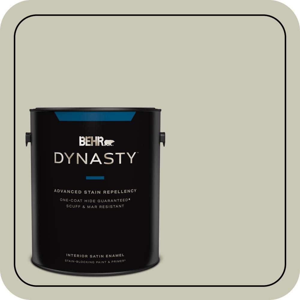 BEHR DYNASTY 1 gal. #T18-10 Wabi-Sabi Satin Enamel Interior Stain-Blocking Paint and Primer