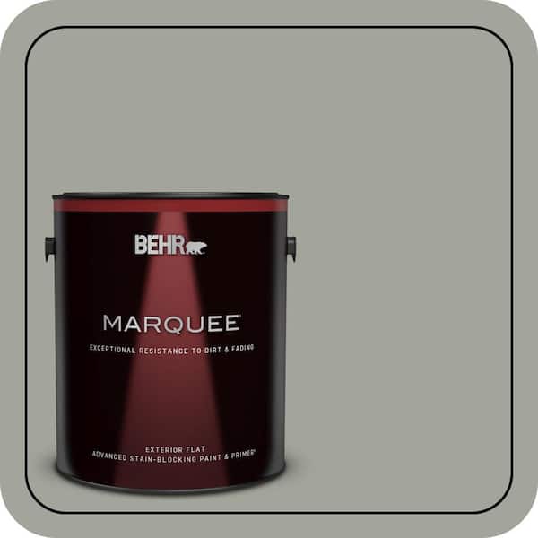 BEHR MARQUEE 1 gal. #N380-4 Strong Winds Flat Exterior Paint & Primer (2)