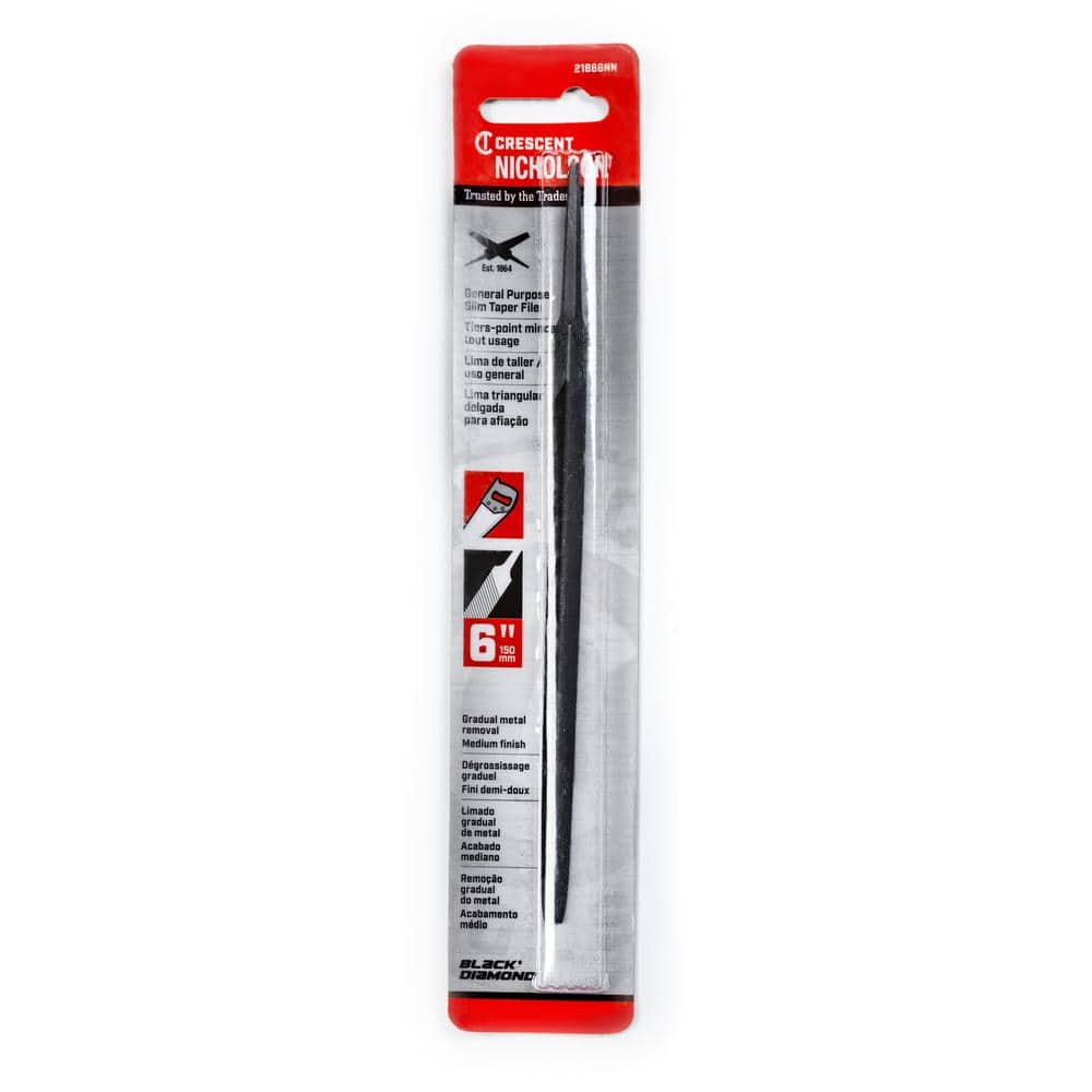 Crescent Nicholson 6 in. Single Cut Slim Taper File (3)