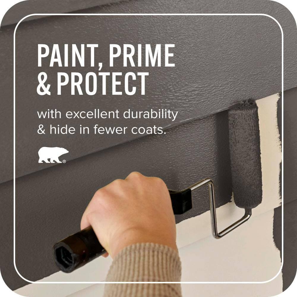 BEHR ULTRA 5 gal. #PPU5-01 Espresso Beans Semi-Gloss Enamel Exterior Paint & Primer (3)