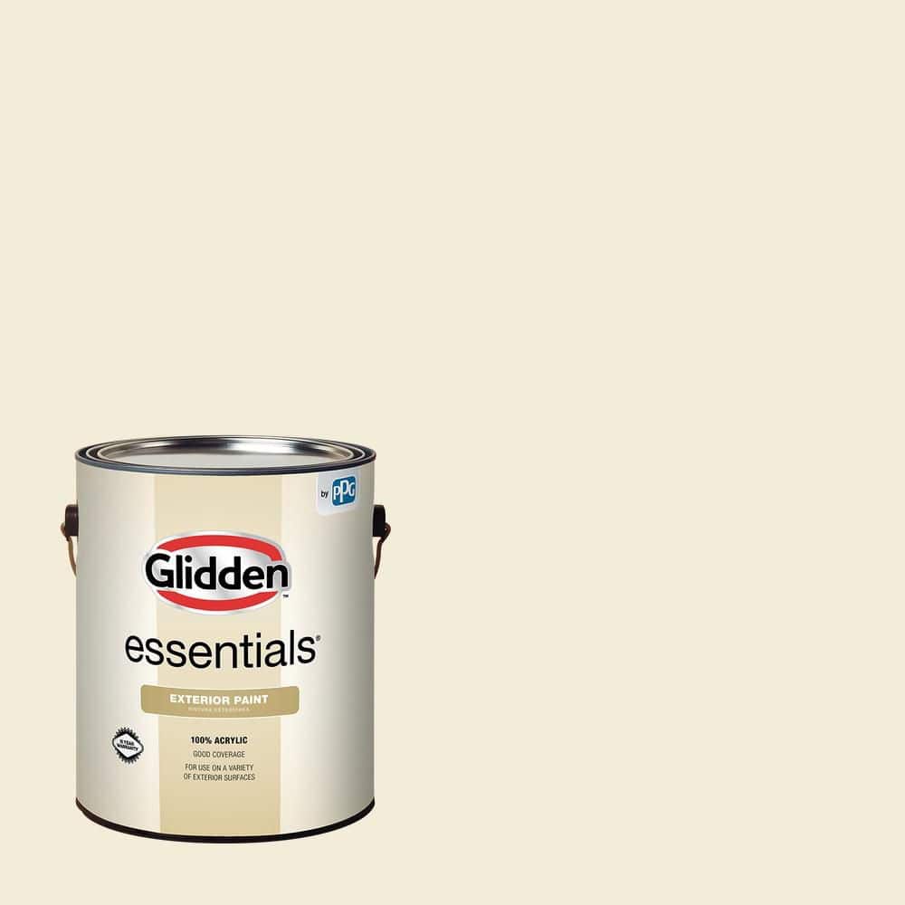 Glidden Essentials 1 gal. PPG1100-2 Adobe White Flat/Matte Exterior Paint