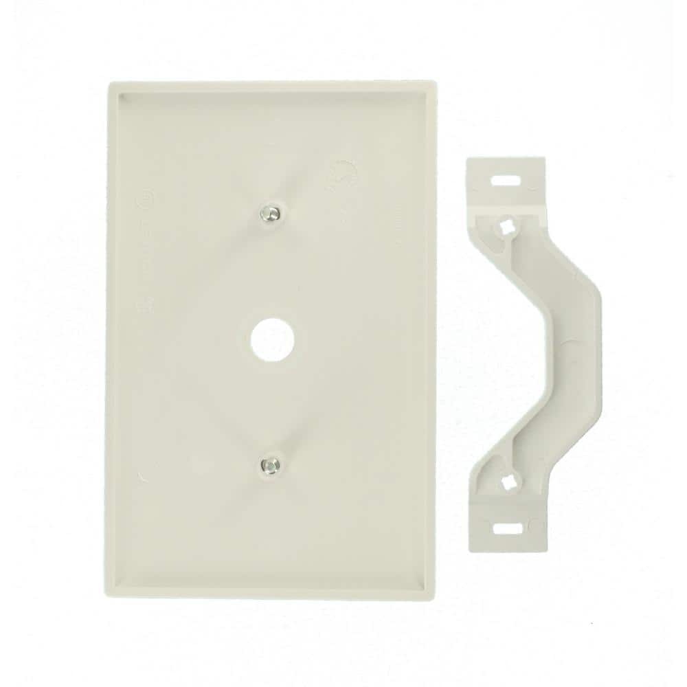 Leviton 1-Gang White 0.406 in. Phone/Cable Nylon Midway/Midsize Wall Plate (1-Pack) PJ11-W (2)