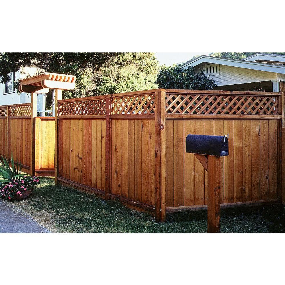 Mendocino Forest Products 1-3/8 in. x 2 ft. x 8 ft. Framed Redwood Garden Lattice (3)