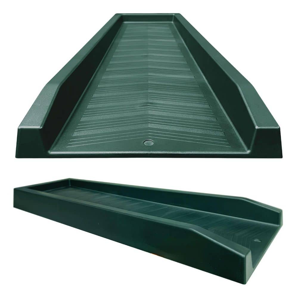 Master Mark 24 in. Green Vinyl Splash Block Gutter Downspout (2-Pack)