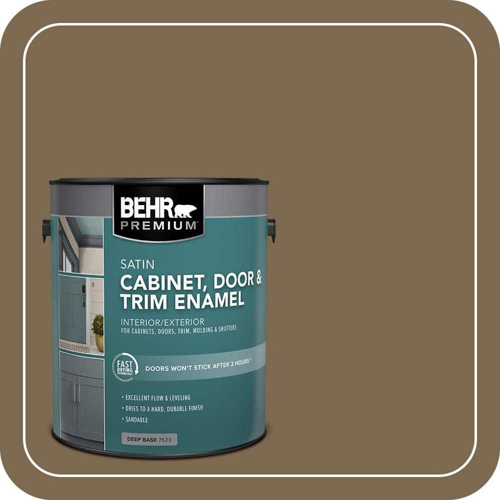 BEHR PREMIUM 1 gal. #N300-7 Mayan Ruins Satin Enamel Interior/Exterior Cabinet, Door & Trim Paint
