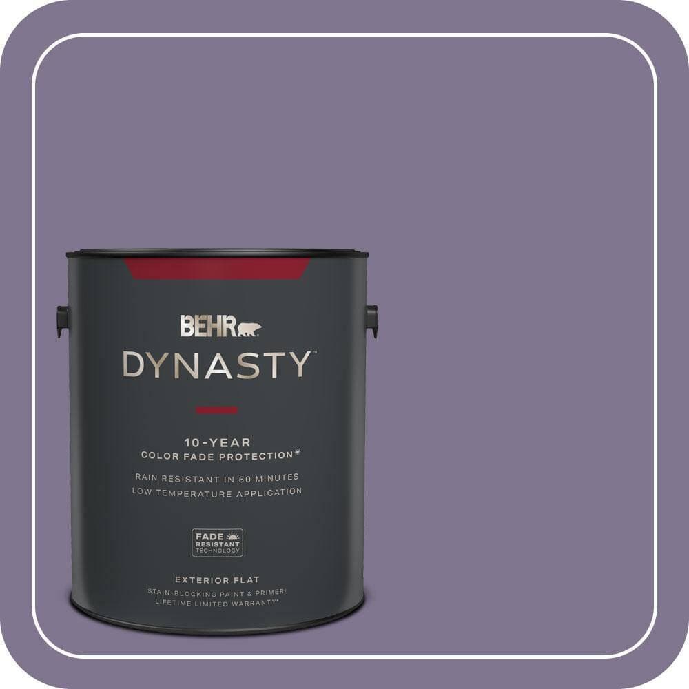 BEHR DYNASTY 1 gal. #650F-5 Purple Statice Flat Exterior Stain-Blocking Paint & Primer