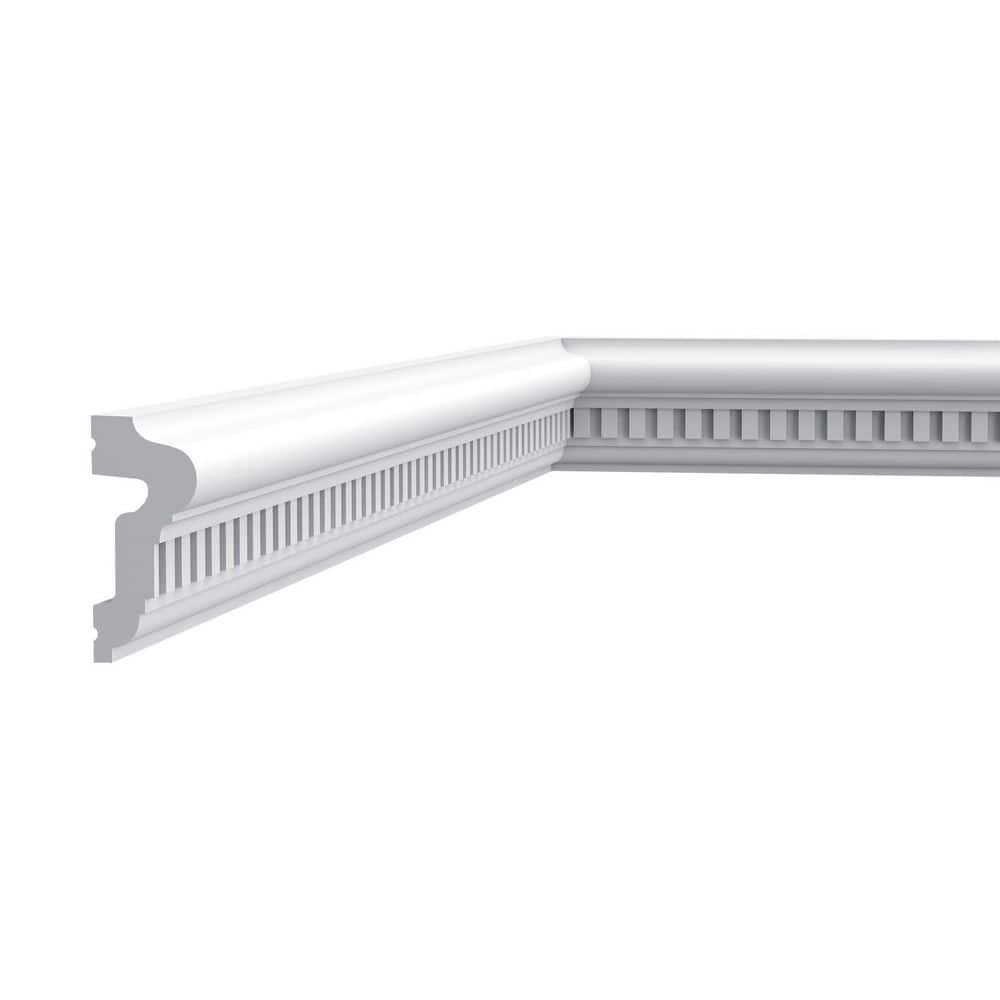 ORAC DECOR 1-1/8 in. D x 2-1/2 in. W x 78-3/4 in. L Dentil Primed White Polyurethane Panel Moulding (2-Pack) (1)