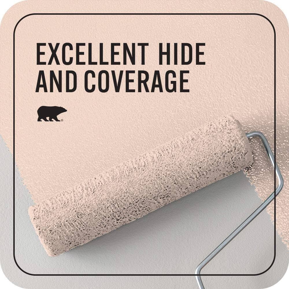 BEHR PREMIUM PLUS 1 qt. #M190-1 Pink Sea Salt Flat EcoMix Plant-Based Interior Paint & Primer (2)