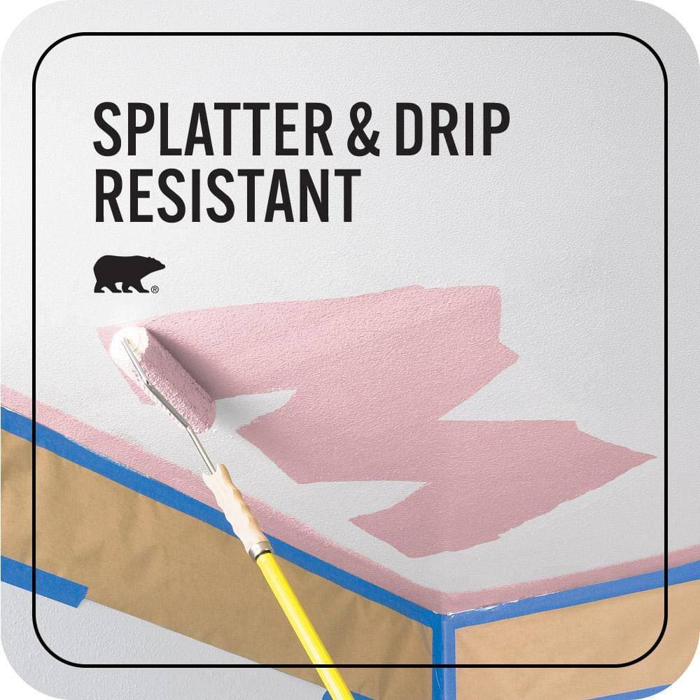 BEHR PREMIUM PLUS 1 gal. #M150-2 Peppermint Stick Ceiling Flat Interior Paint & Primer (4)