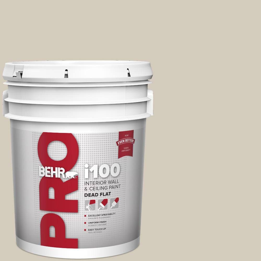 BEHR PRO 5 gal. #MQ6-31 Shoreline Haze Dead Flat Interior Paint (1)
