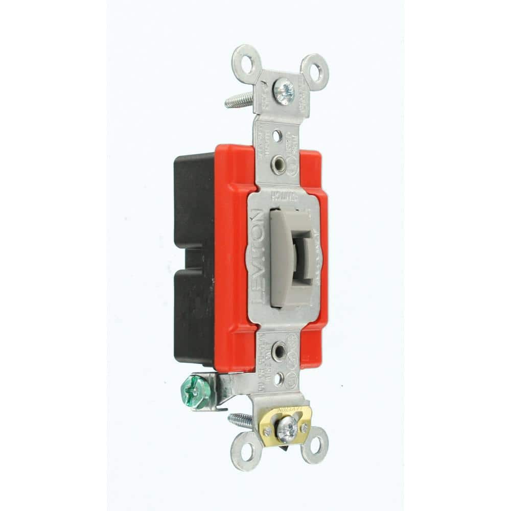 Leviton Industrial Grade Heavy Duty Single Pole Locking Toggle Switch, 1221-2GL (2)