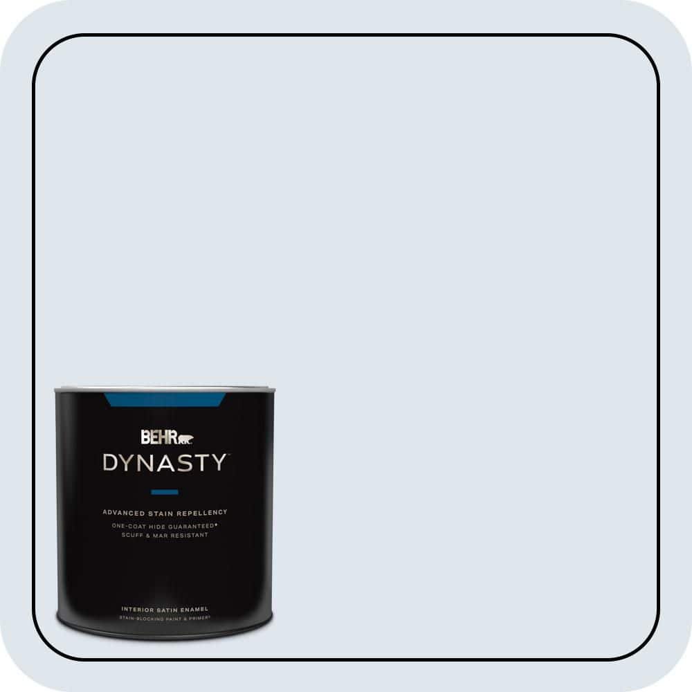 BEHR DYNASTY 1 qt. #580C-1 Diamond Light Satin Enamel Interior Stain-Blocking Paint & Primer