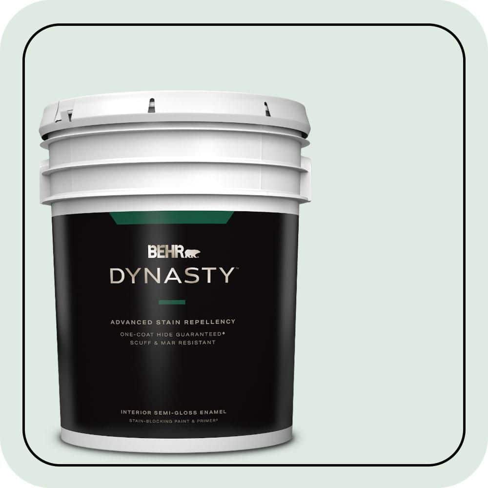 BEHR DYNASTY 5 gal. #480E-1 Country Mist Semi-Gloss Enamel Interior Stain-Blocking Paint & Primer