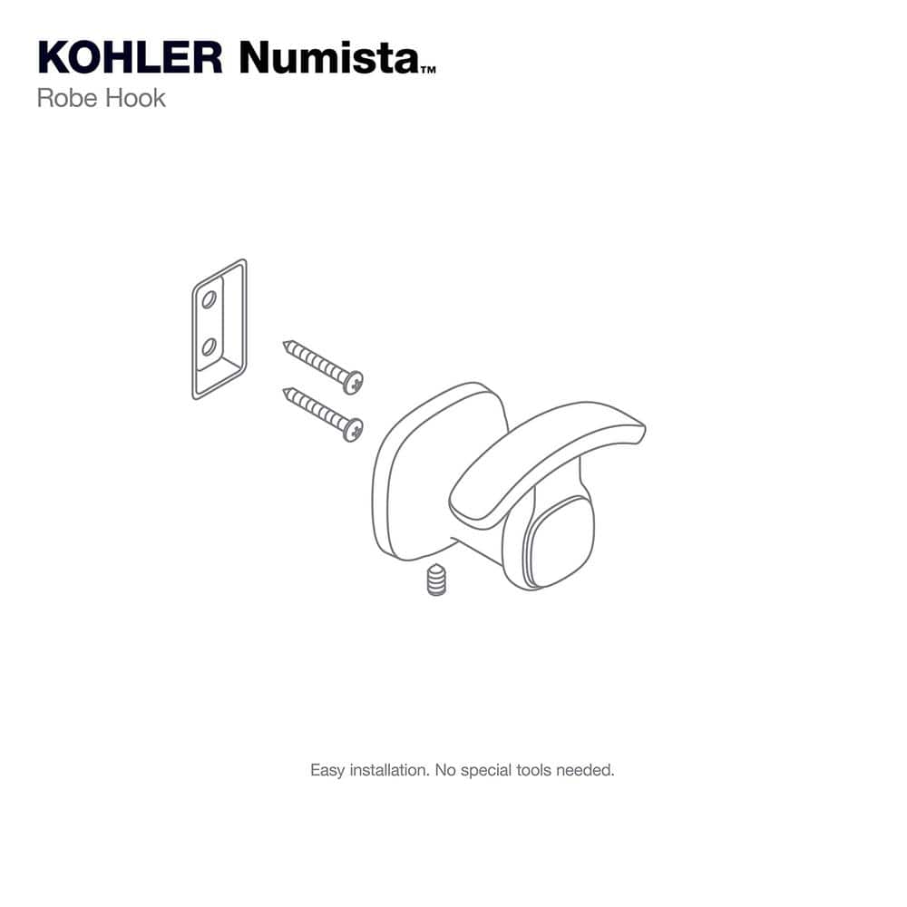 KOHLER Numista Wall Mount Robe Hook (3)