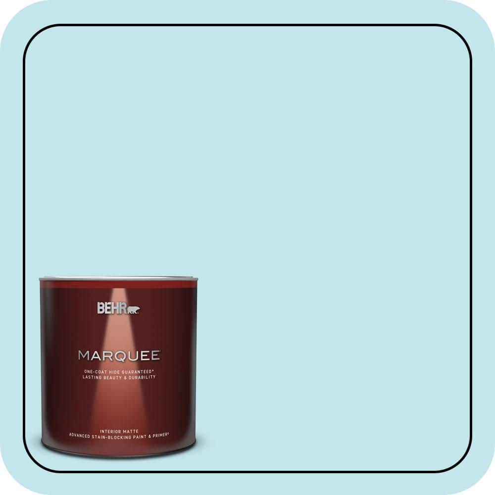 BEHR MARQUEE 1 qt. #520A-2 Ice Flower Matte Interior Paint & Primer (1)