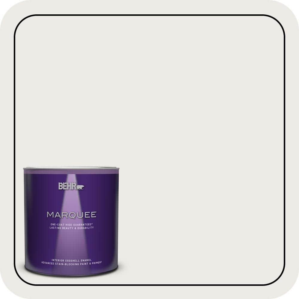 BEHR MARQUEE 1 qt. #740A-1 Downy Fluff Eggshell Enamel Interior Paint & Primer (1)