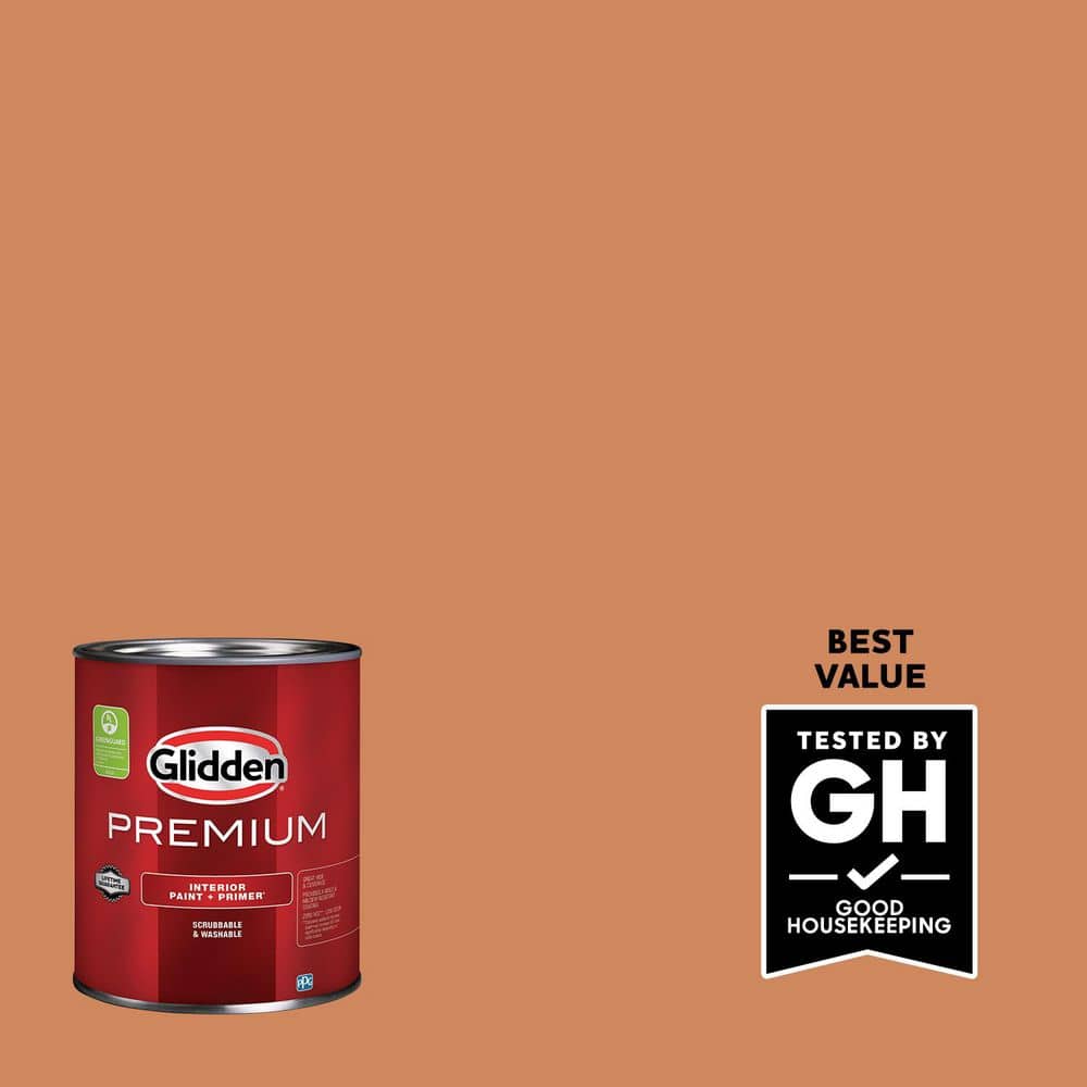 Glidden Premium 1 qt. PPG1200-5 Georgian Leather Flat Interior Latex Paint