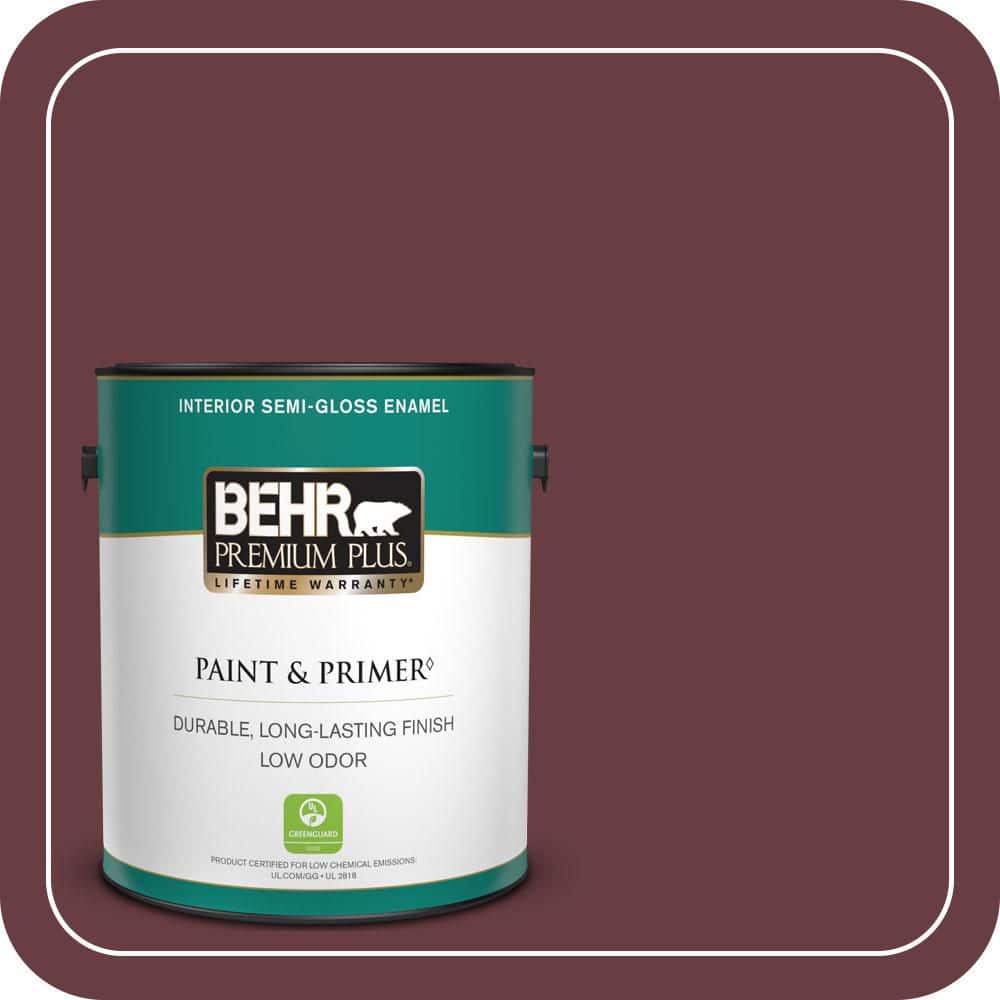 BEHR PREMIUM PLUS 1 gal. #T14-11 Imperial Jewel Semi-Gloss Enamel Low Odor Interior Paint & Primer