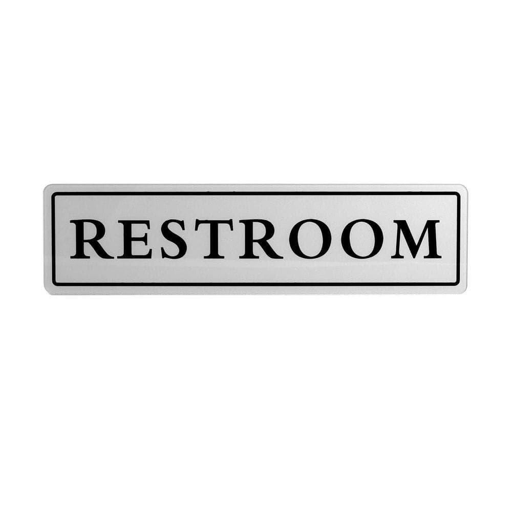 LAIFUCAM 1 Pack Silver Acrylic Restroom Sign with Magnets, Professional Office Door Plaque, Easy Install, Durable