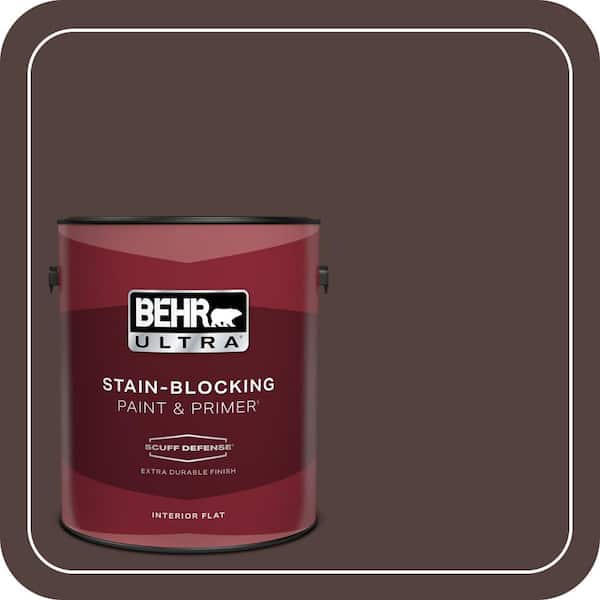 BEHR PREMIUM PLUS #BNC-21 Double Espresso Enamel Interior Stain-Blocking Paint and Primer (3)