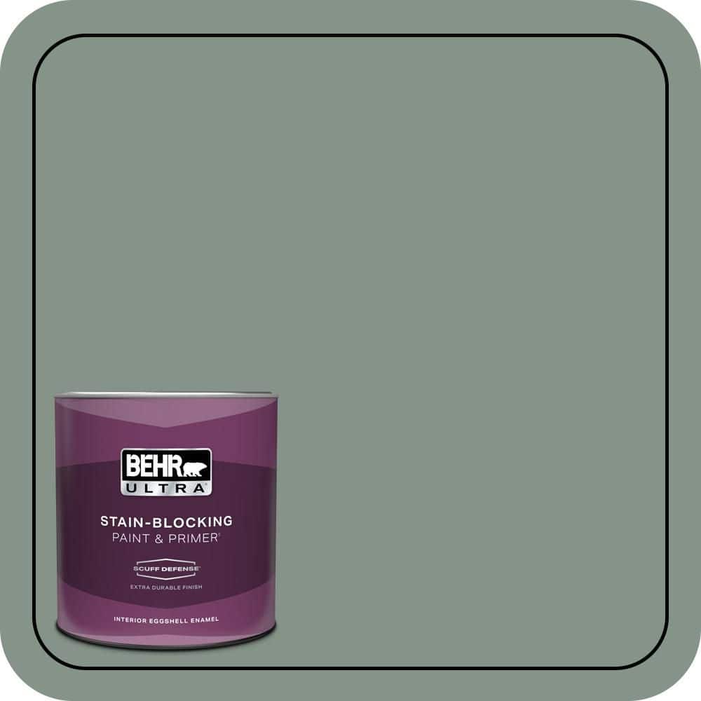 BEHR ULTRA 1 qt. #460F-4 Wethersfield Moss Extra Durable Eggshell Enamel Interior Paint & Primer (1)