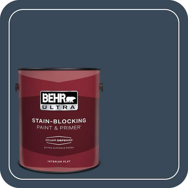 BEHR ULTRA 1 gal. #570F-7 Midnight Dream Extra Durable Flat Interior Paint & Primer (2)