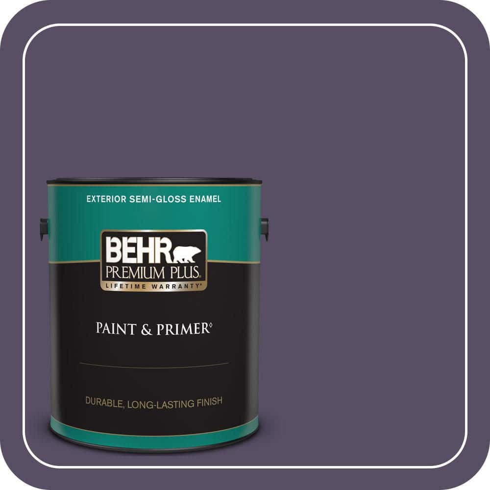BEHR PREMIUM PLUS 1 gal. #MQ5-38 Illusionist Semi-Gloss Enamel Exterior Paint & Primer