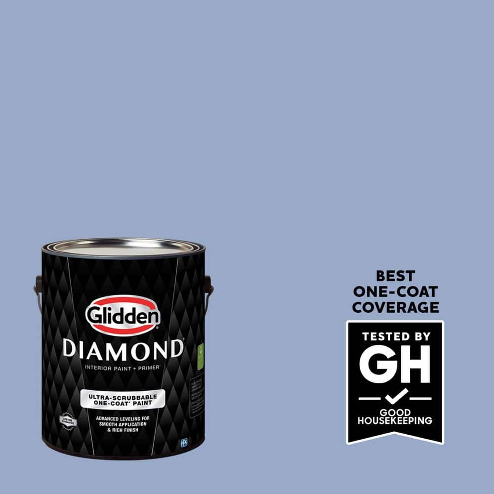 Glidden Diamond 1 gal. PPG1166-4 Fresh Violet Ultra-Flat Interior Paint with Primer