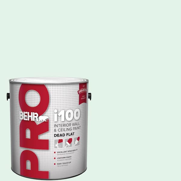 BEHR PRO 1 gal. #480C-1 Light Mint Dead Flat Interior Paint (2)