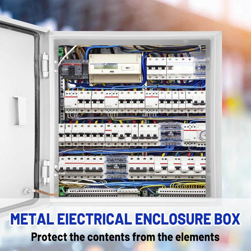 Yichuhaoxi Outdoor Electrical Box 24 x 20 x 8 in. D NEMA 4X Enclosure Steel Box, Waterproof and Dustproof Outdoor/Indoor Lockable (2)