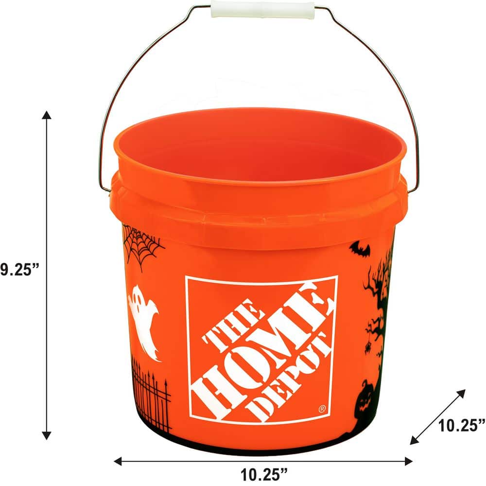 The Home Depot 2 gal. Orange Halloween Bucket (2)