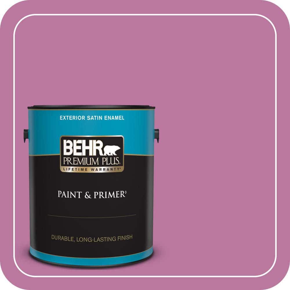 BEHR PREMIUM PLUS 1 gal. #690B-5 Valentine Heart Satin Enamel Exterior Paint & Primer