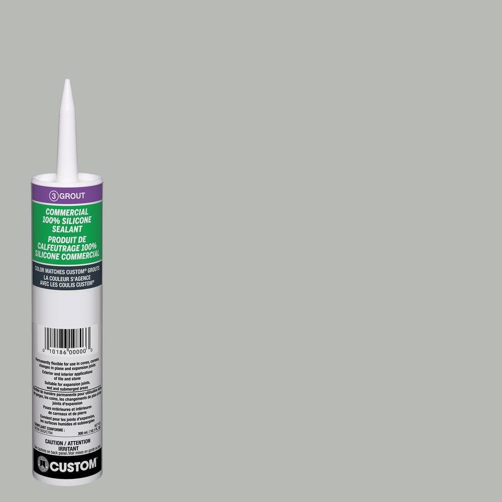 Custom Building Products Commercial #546 Cape Gray 10.1 oz. Silicone Caulk (2)