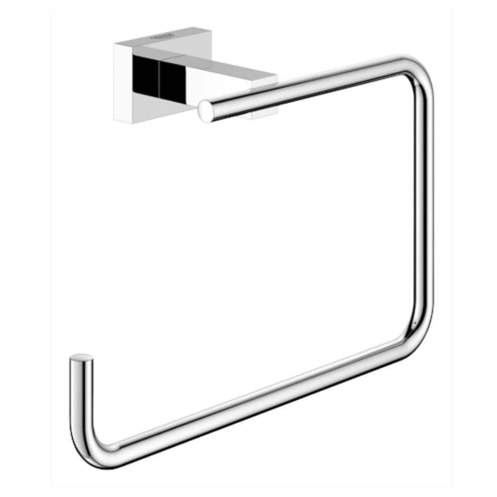GROHE Essentials Cube Towel Ring in StarLight Chrome (1)
