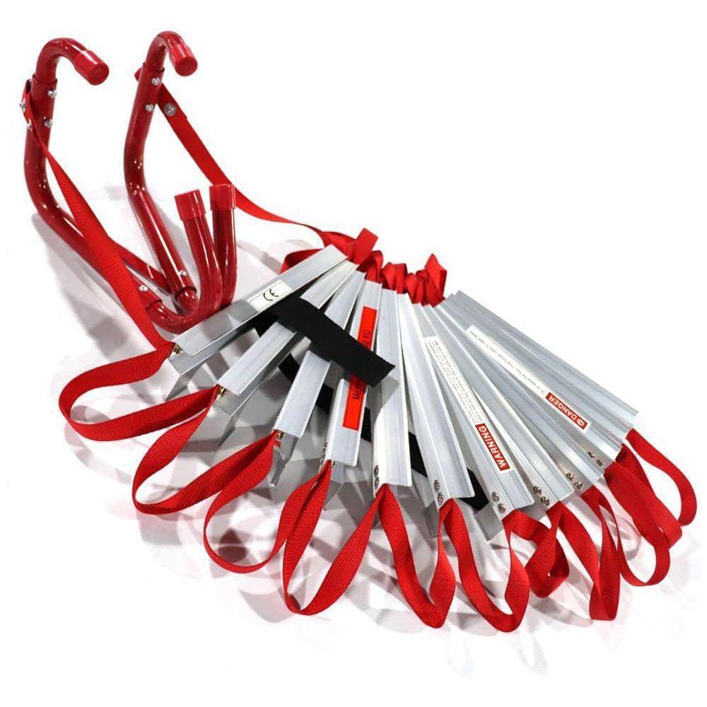 Unbranded 15 ft. 2-Story Fire Escape Ladder, 990 lb. Load Capacity with Anti-Slip Rungs and Wide Steps V Center (1-Pack) (3)