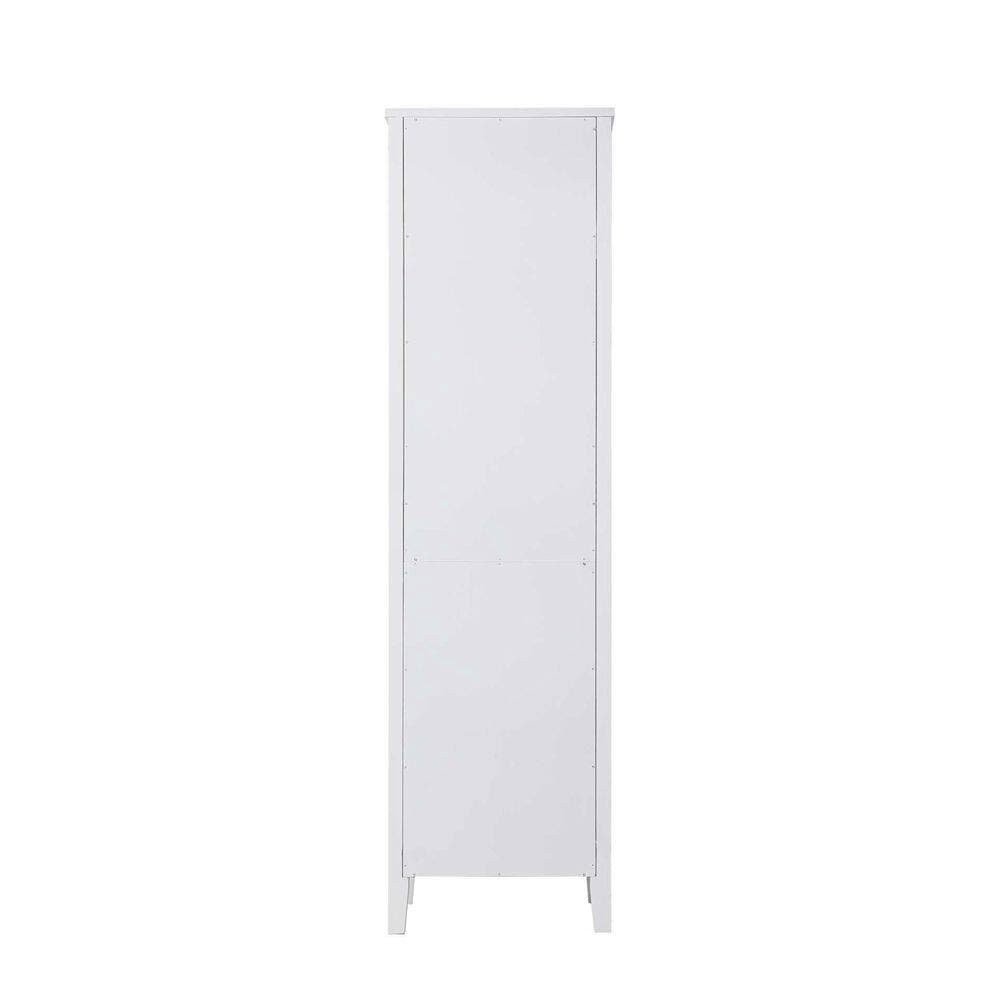 TIMELESS HOME 20 in. W x 18 in. D x 72 in. H White Freestanding Linen Cabinet (2)
