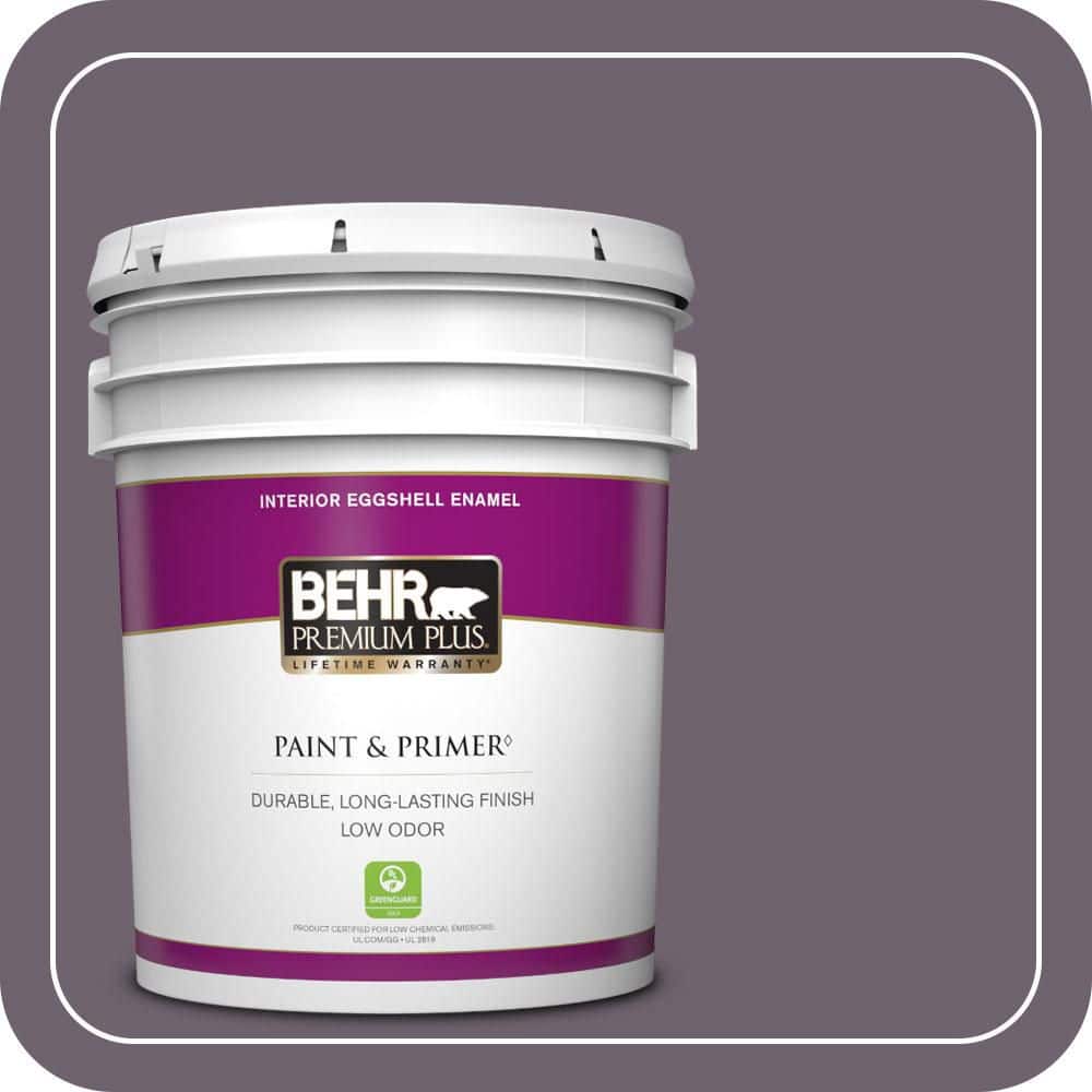 BEHR PREMIUM PLUS 5 gal. #670F-6 Vintage Grape Eggshell Enamel Low Odor Interior Paint & Primer