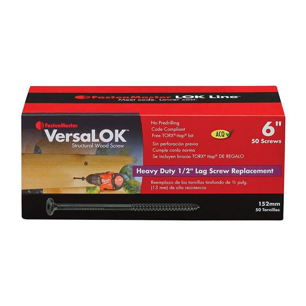 FastenMaster VersaLOK 0.220 in. Torx Flat Head Wood Screw (50-Pack)