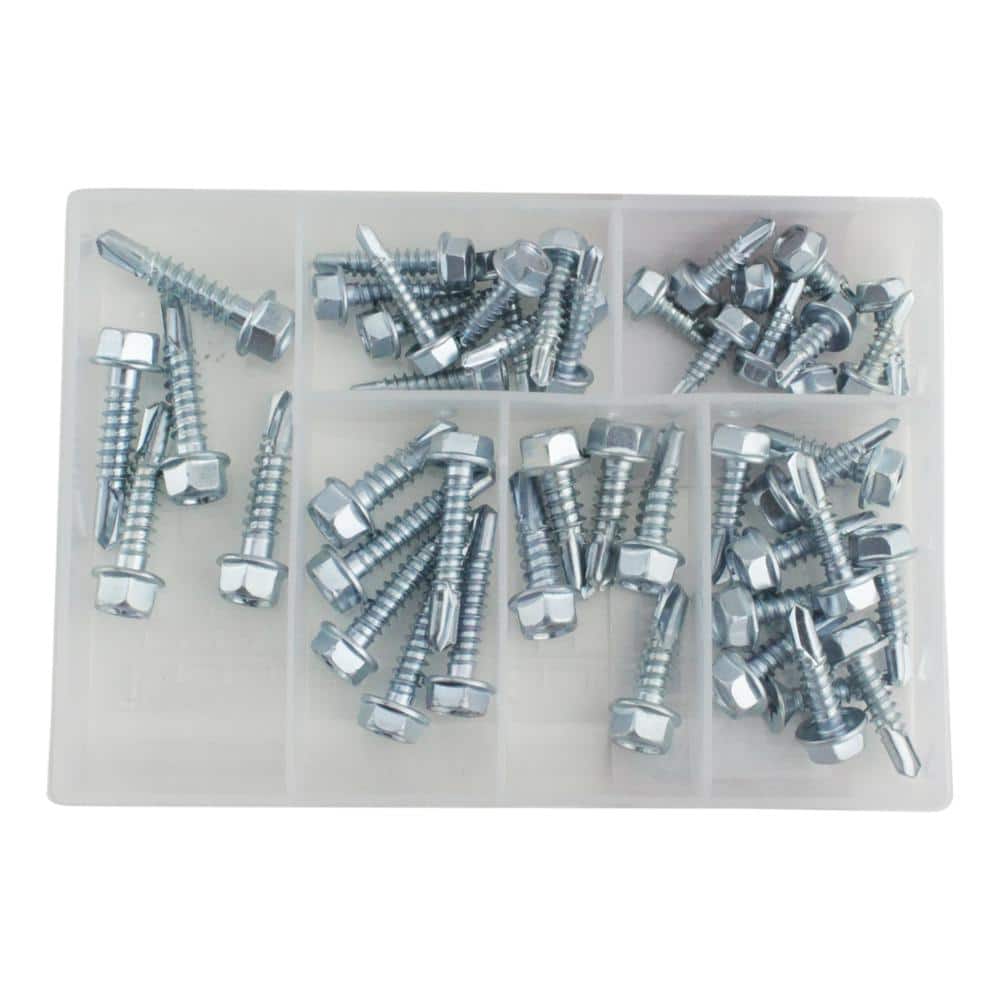 Everbilt 45-Piece Zinc-Plated Self-Drilling Sheet Metal Screw Kit (3)