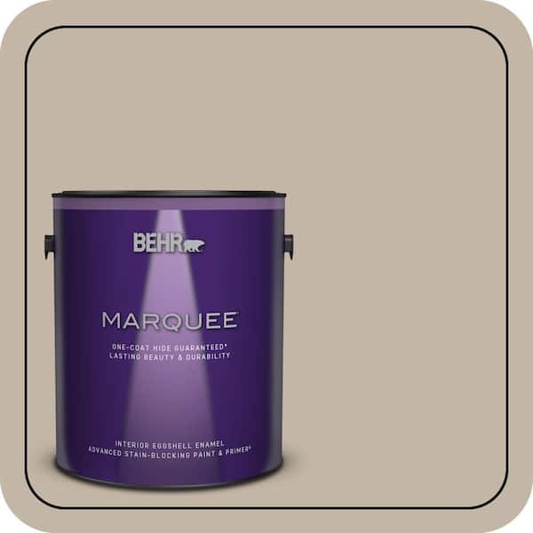BEHR MARQUEE 1 gal. #MQ2-51 Pasha Brown One-Coat Hide Eggshell Enamel Interior Paint & Primer (2)