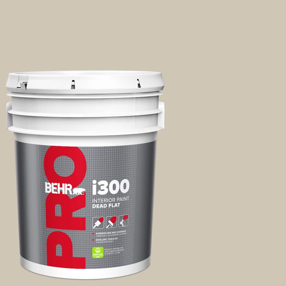 BEHR PRO 5 gal. #N310-3 Sandstorm Dead Flat Interior Paint