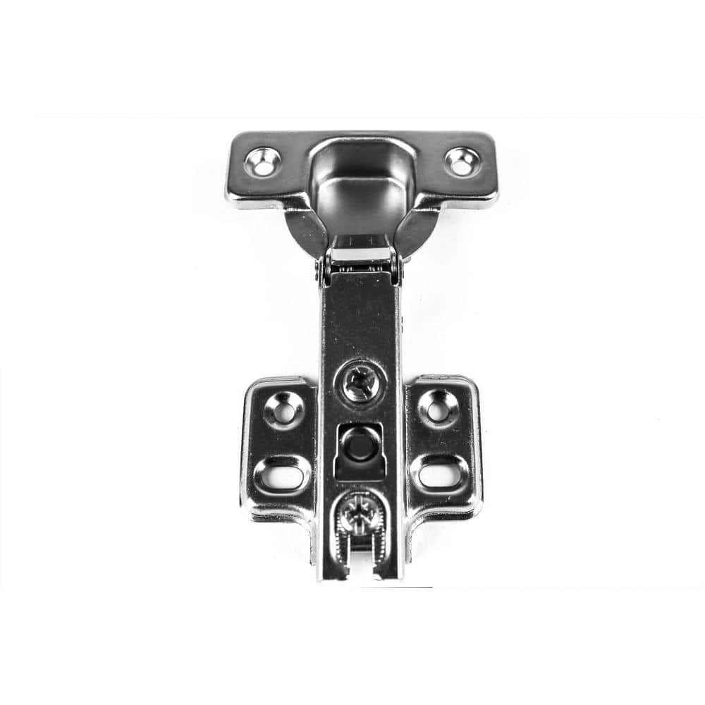 Unbranded 105-Degree 35 mm Full Overlay Frameless Cabinet Hinges with Installation Screws (1-Pair) (1)