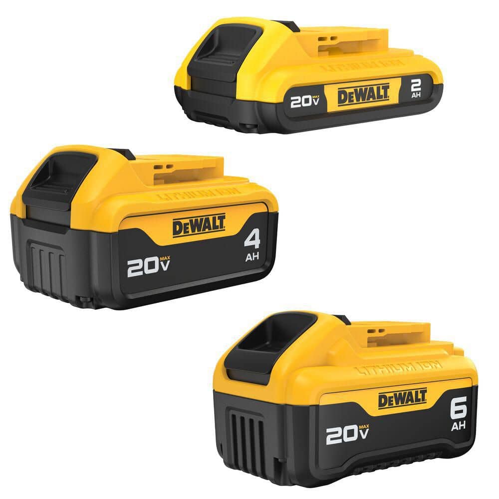 DEWALT 20V MAX Lithium-Ion 6.0Ah Battery, 5.0Ah Battery, 4.0Ah Battery and 2.0Ah Battery (4 -Pack) (2)