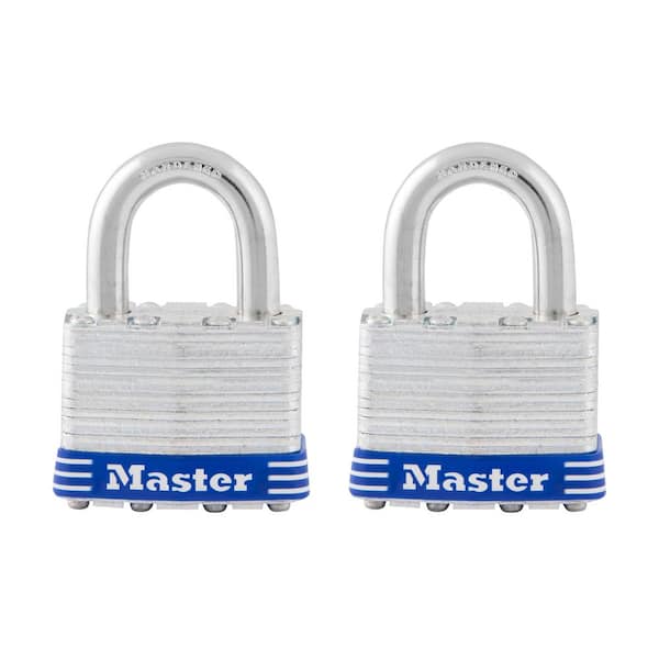 Master Lock Outdoor Padlock with Key, 1-3/4 in. Wide, 2 Pack (2)
