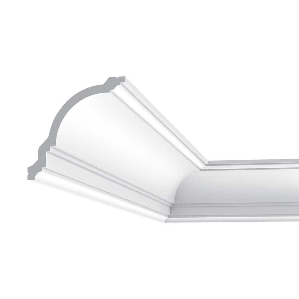 ORAC DECOR 4-5/8 in. x 4-5/8 in. x 78-3/4 in. Primed White Plain Polystyrene Crown Moulding (13-Pack)