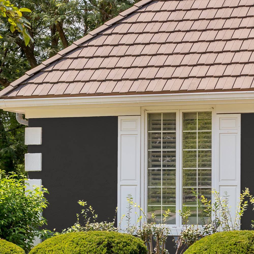 BEHR PREMIUM 5 gal. #N510-7 Blackout Elastomeric Masonry, Stucco and Brick Exterior Paint (4)